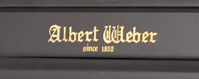 Albert Weber Piano Nameplate