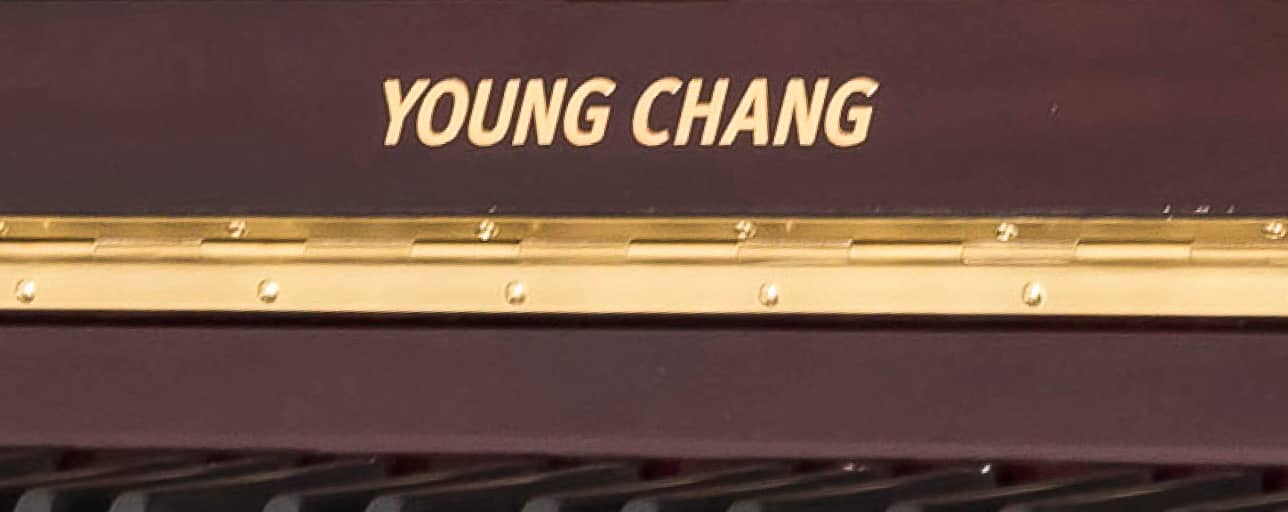 Young Chang piano nameplate
