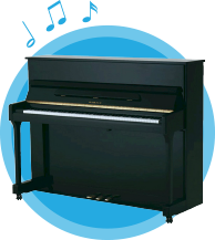 Upright piano for rental