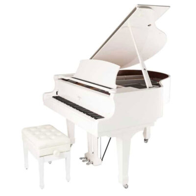 White Weber Grand Piano
