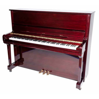 Weber Studio Upright Piano in Mahogany Red