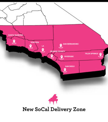 Piano Piano west coast delivery area