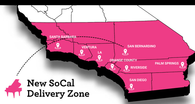 Piano Piano west coast delivery area